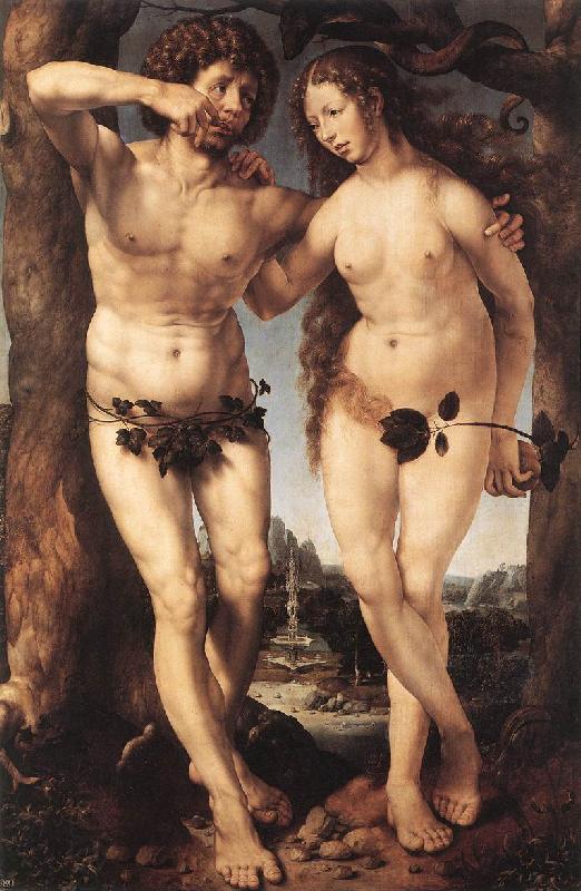 GOSSAERT, Jan (Mabuse) Adam and Eve sdgh oil painting picture
